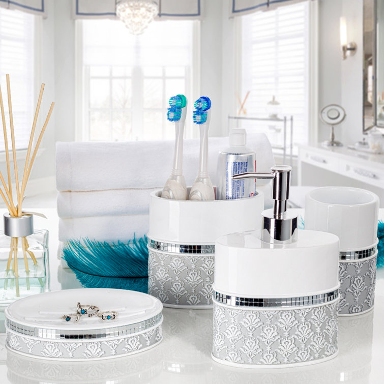 Black Damask Bathroom Accessories Everything Bathroom